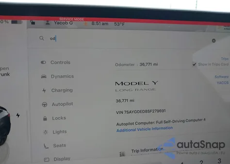 2025 Tesla Model Y Long Range Dual Motor Rear-Wheel Drive из США, поврежденный, VIN 7SAYGDED8SF279691